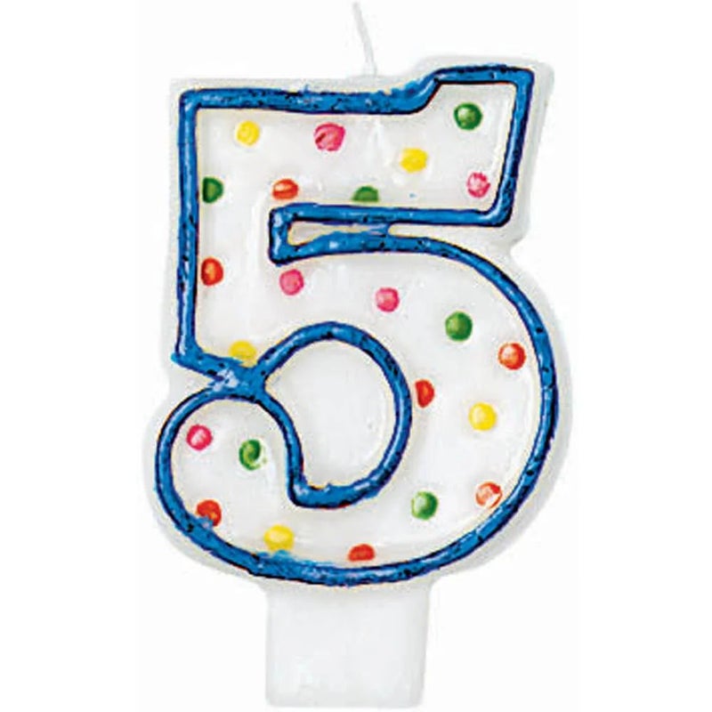 Amscan #5 Polka Dots BIrthday Candle Party Supply - Image 2