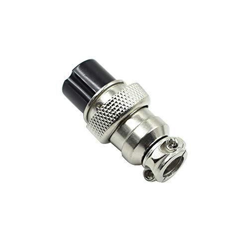 Hxchen 2 Pin Metal Male Female Panel Connector 16mm GX16-2P Aviation Plug Silver - (2 Sets) - Image 5