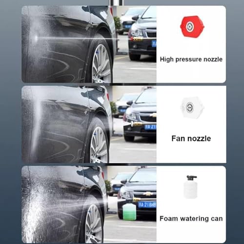 TECH LOGO ELECTRONICS High Pressure Washer Gun Cordless Portable Wireless Double Battery 48V 12000mah High Pressure Car Wash Bike Washing Cleaning Adjustable Nozzle and 5M Hose Pipe - Image 2