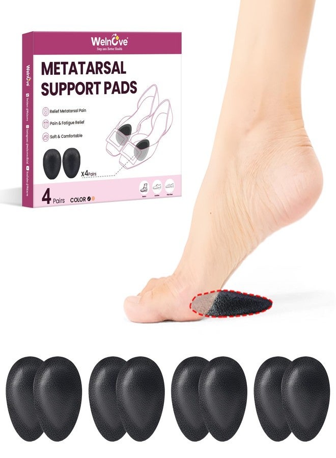 Welnove Metatarsal Pads for Women Men - Drip-Shape - Leather Ball-of-Foot Cushions for Forefoot Support - Soft Ball of Foot Pads for Metatarsalgia, Morton’s Neuroma, Fit for High Heels,Shoes(Size：M) - Image 1