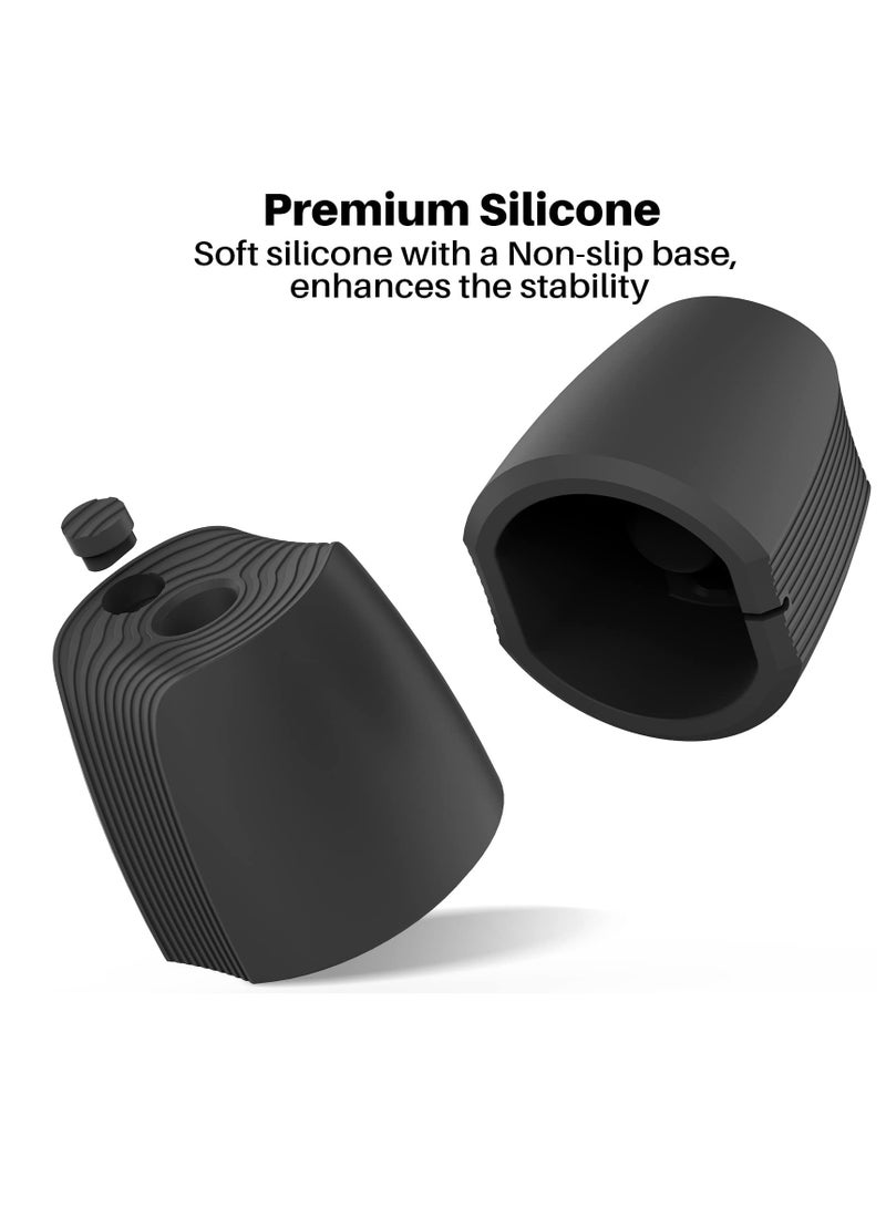 KASTWAVE Compatible with Apple Pencil Stand Silicone Holder, 1st and 2nd Generation Charging Station Dock with Sleeve or Grip - Image 2