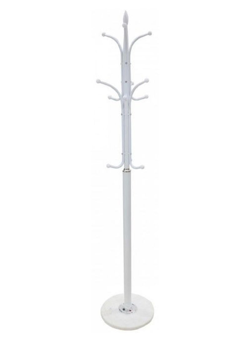 STORE 7 Clothes Rack for hanging clothes with hooks White - Image 1