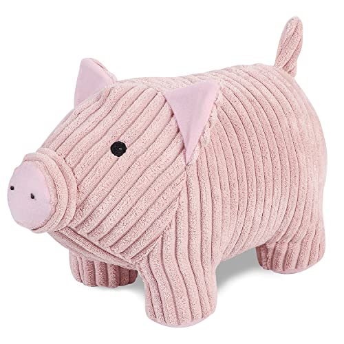 SANFERGE Cute Decorative Door Stopper for Home and Office Floor Door Stops Fabric Animal Weighted Heavy Wall Protectors Pink Pig - Image 1