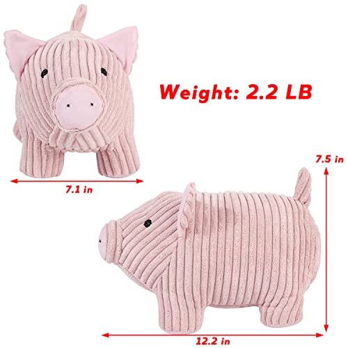 SANFERGE Cute Decorative Door Stopper for Home and Office Floor Door Stops Fabric Animal Weighted Heavy Wall Protectors Pink Pig - Image 3