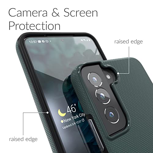 Crave Dual Guard for Samsung Galaxy S22 Case, Shockproof Protection Dual Layer Case for Samsung Galaxy S22 5G - Forest Green - Image 3