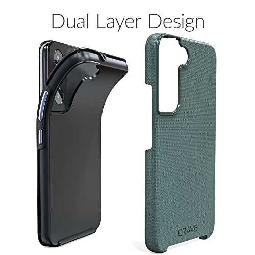 Crave Dual Guard for Samsung Galaxy S22 Case, Shockproof Protection Dual Layer Case for Samsung Galaxy S22 5G - Forest Green - Image 4