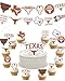 PartyKandy University of Texas Party Supplies for Football Birthday Gift Graduation Party Banner and Cake Toppers 42 Pieces Texas Longhorns - Image 3