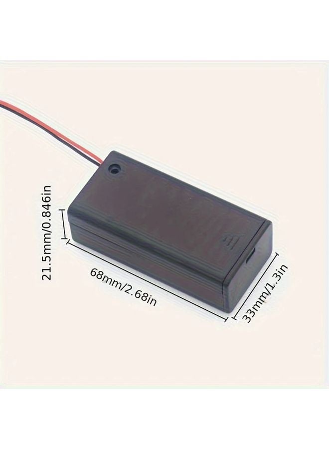 9V Battery Holder With Switch Cable Heavy Duty Metal Construction For Home Office Car - Image 3