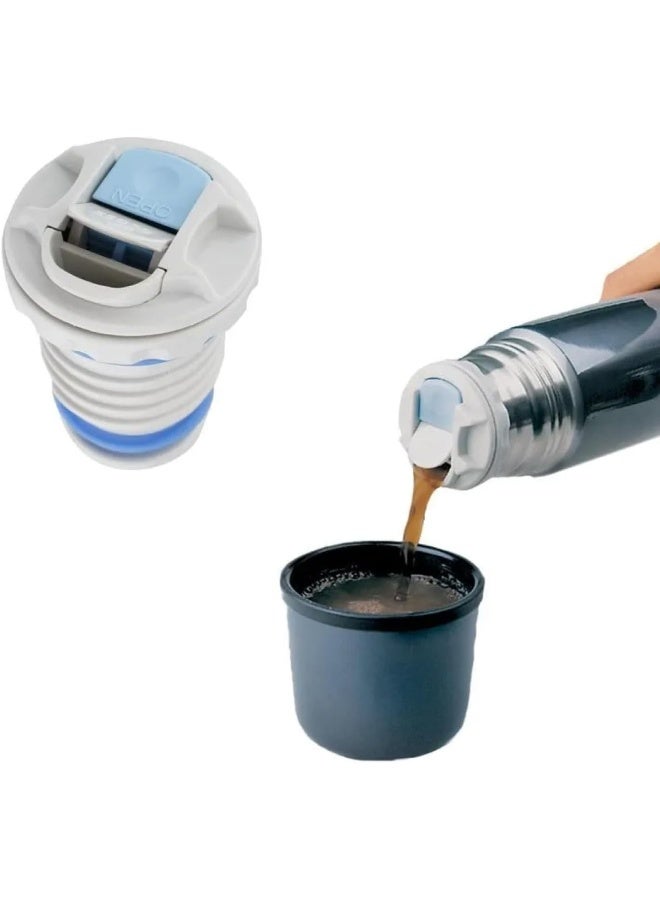 THERMOS STAINLESS STEEL VACUUM INSULATED MIDNIGHT BLUE FLASK 750 ML - Image 4
