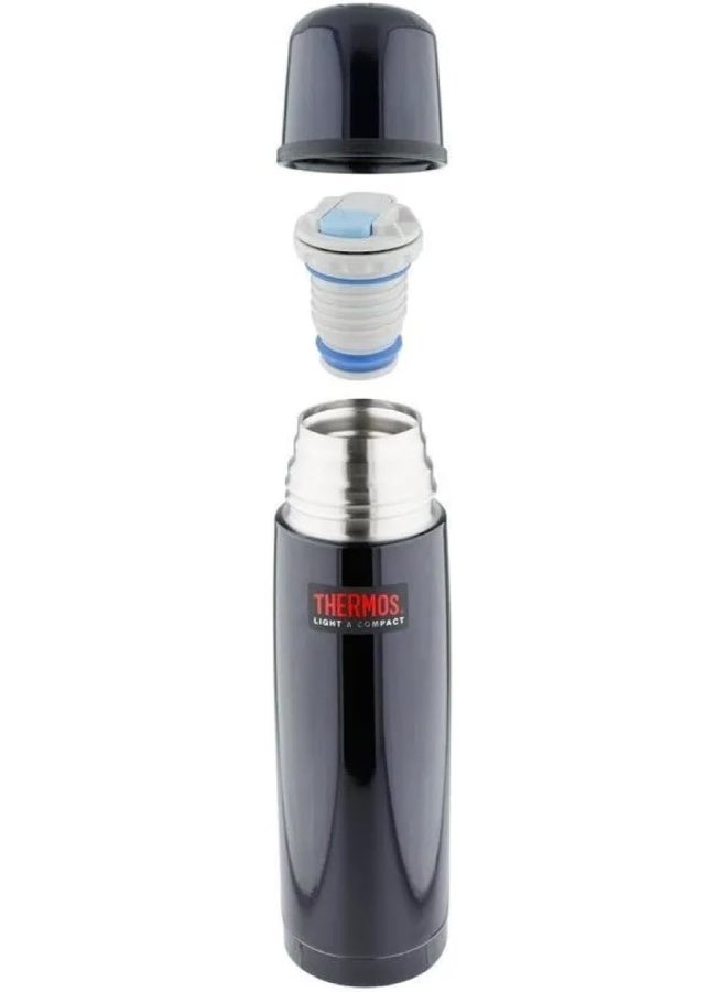 THERMOS STAINLESS STEEL VACUUM INSULATED MIDNIGHT BLUE FLASK 750 ML - Image 2