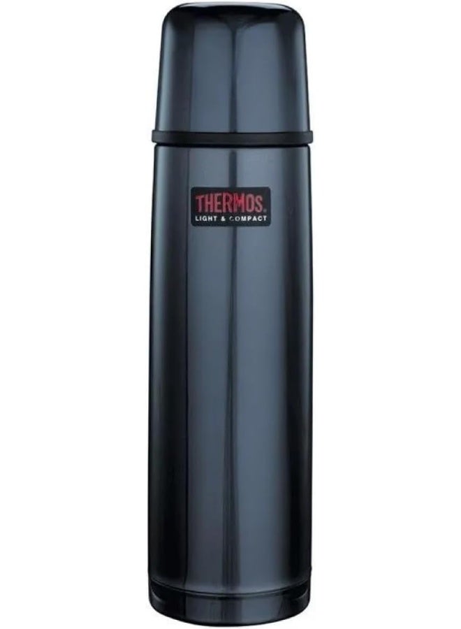 THERMOS STAINLESS STEEL VACUUM INSULATED MIDNIGHT BLUE FLASK 750 ML - Image 1