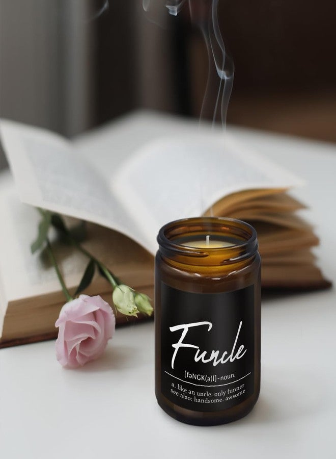 THDSE Fathers Day Uncle Gifts Candle, Funcle Definition Scented Candles for Home, Thank You Birhday Gifts for Uncle from Niece Nephew, Cedar Aromatherapy Candles, 8 oz - Image 4