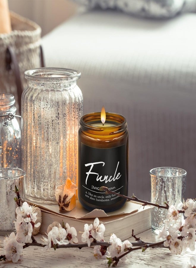 THDSE Fathers Day Uncle Gifts Candle, Funcle Definition Scented Candles for Home, Thank You Birhday Gifts for Uncle from Niece Nephew, Cedar Aromatherapy Candles, 8 oz - Image 5