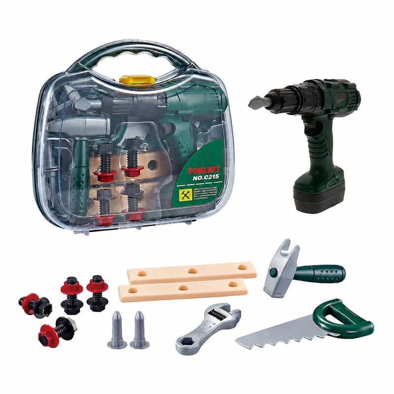 Craftsman Tools Simulation Maintenance Kits Repair Disassembly Tool Toy Set Kids Pretend Play Toy Children Learning Educational Toys 11PCS with 1 Case - Image 1
