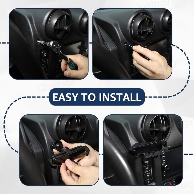 LLKUANG Car Phone Mount Compatible with Hummer H2 2003-2009 Center Console Air Outlet Cell Phone Holder Handsfree Air Vent Phone Stand, Telescopic Arm Holder - Image 5
