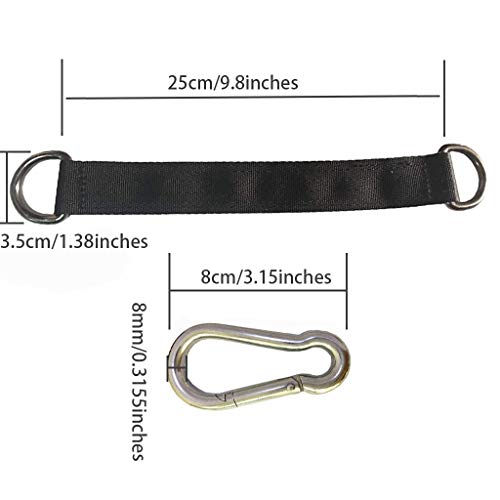 AIVOOF Tree Swing Straps, 1 PCS 25cm / 9.8inches Heavy Duty Hanging Kit with Carabiner, Holds 220 lbs, Perfect for Swing Seat, Hammock, Plank - Image 5
