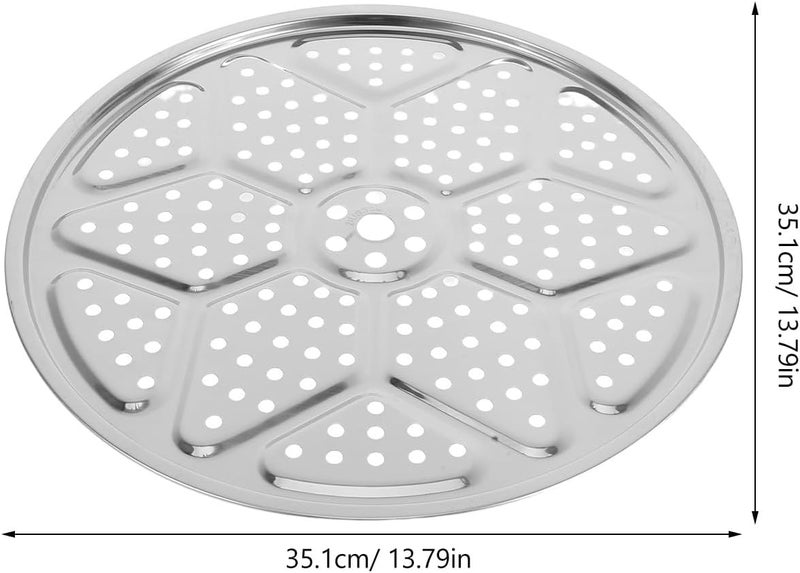 Amosfun 2pcs 13.8-inch Stainless Steel Steaming Rack round Steam Tray Vegetable Steamer Basket for Pot Cooking and Food Preparation - Image 2