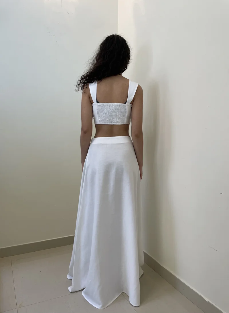 Ashita Fernandes Maxi Slip Skirt with Simple Floral Design
