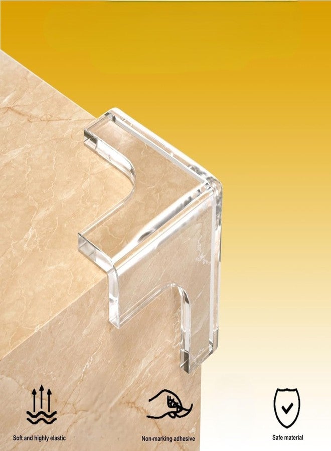 Dkriva واقي زوايا أمان للأطفال على شكل حرف T من DKRIVA، واقي حواف شفاف لزوايا الطاولة، مصدات زوايا مضادة للصدمات ومقاومة للأطفال، وسائد سيليكون ناعمة لحماية الأثاث من الأطفال (4 قطع) - Image 2