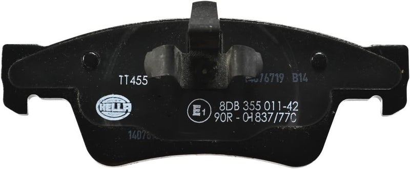 HELLA PAGID 8DB 355 011-421 Brake pad set - T1455 - Thickness: 18mm - Brake System: Teves - prepared for wear indicator - for e.g. MERCEDES-BENZ - Image 1