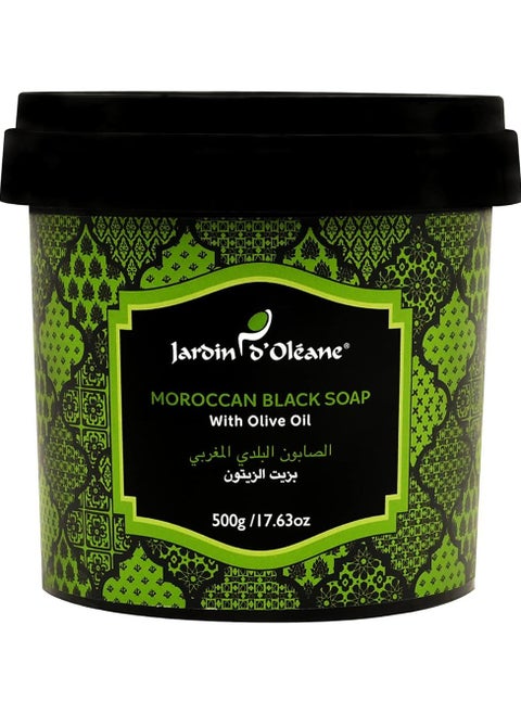 Moroccan Black Soap With Olive Oil Green 500grams