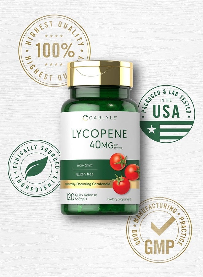 Carlyle Lycopene 40mg | 120 Softgels | Naturally-Occurring Carotenoid | Non-GMO & Gluten Free Supplement - Image 5
