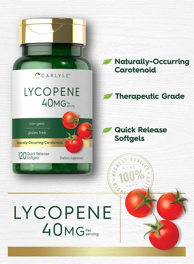 Carlyle Lycopene 40mg | 120 Softgels | Naturally-Occurring Carotenoid | Non-GMO & Gluten Free Supplement - Image 3