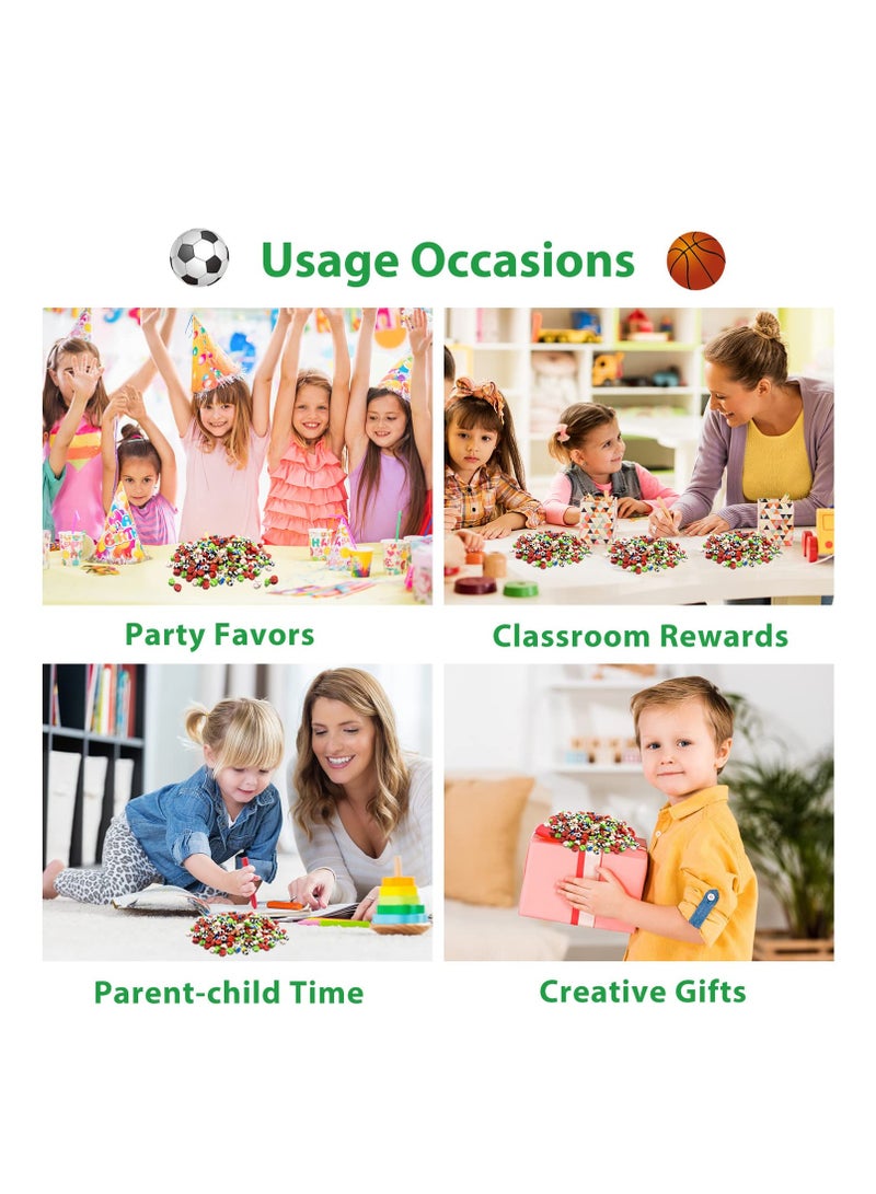 KASTWAVE 300 Pcs Sports Ball Pattern Mini Erasers for Kids, Assortment Novelty Pencil Erasers Bulk for Party Favor Home School Work Classroom Rewards Prizes Gift - Image 5