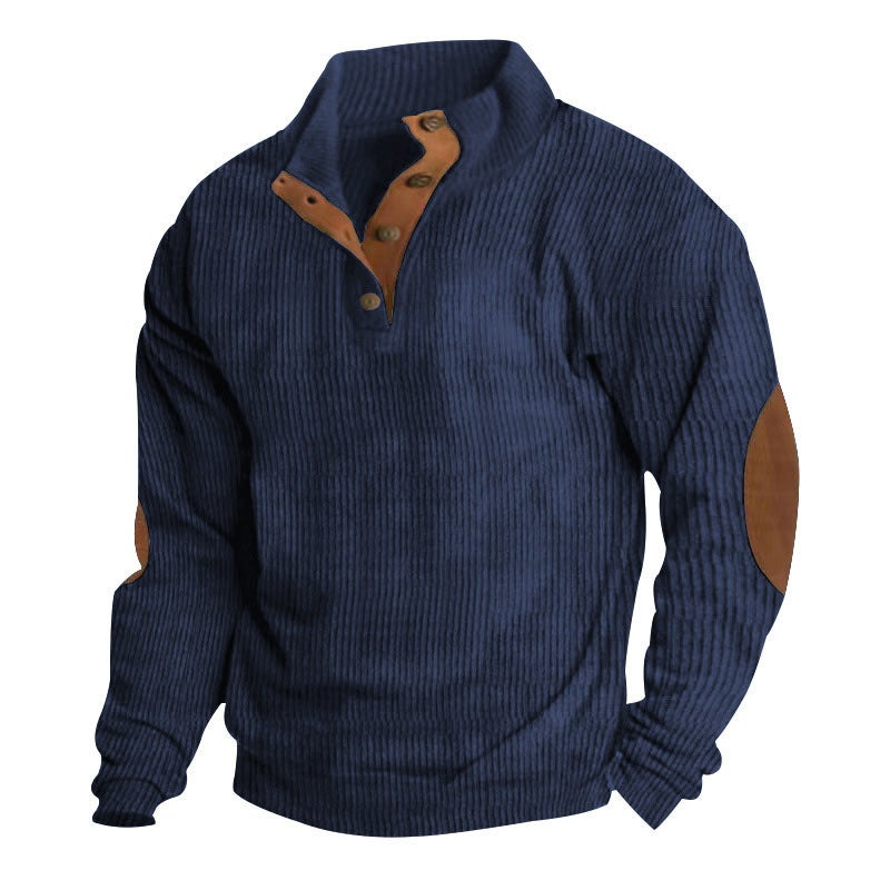 Mens Corduroy Jacket Casual Autumn Winter Khaki  - Image 4