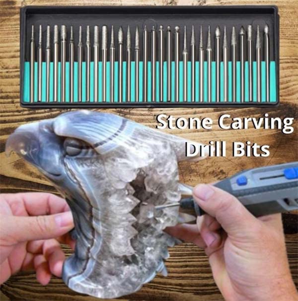 30PCS 3.0mm Mini Drill Bits Diamond Burs Grinding Wheel Abrasive Shank Wood Stone Engraving for Dremel Power Tools Accessories  - Image 5