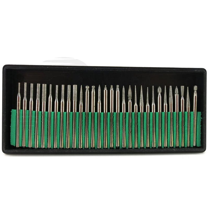 30PCS 3.0mm Mini Drill Bits Diamond Burs Grinding Wheel Abrasive Shank Wood Stone Engraving for Dremel Power Tools Accessories  - Image 3