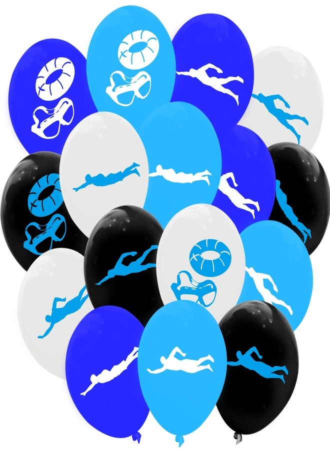 PIBIPAID 64PCS Swimming Balloons-Swimming Themed Party Supplies Decorations Swimming Action Sport Birthday Baby Shower Party Favors - Image 1