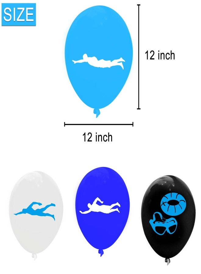 PIBIPAID 64PCS Swimming Balloons-Swimming Themed Party Supplies Decorations Swimming Action Sport Birthday Baby Shower Party Favors - Image 3