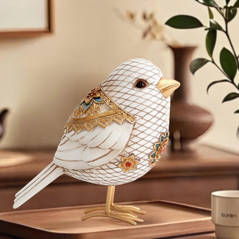 Leekung Bird Figuriens for Home Decor Accents,Boho Bird Statue Sculpture for Shelf Decor,Birds Decorations for Home Table Bookshelf Mantels Office,Vintage Animal Decor,Decorative Birds Gifts for Women - Image 5