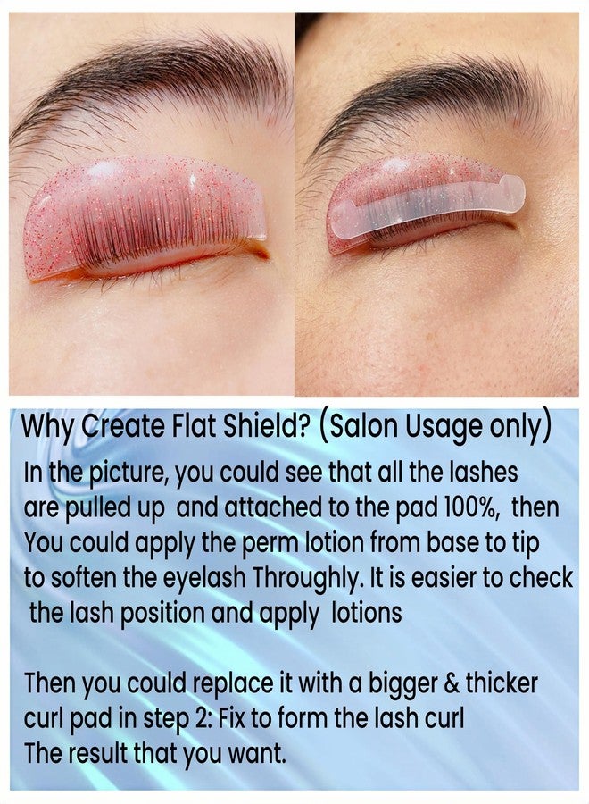 ICONSIAM Asian Flat Shields 1mm Thin Lash Lift Pad For NO.1 Perm Soften Eyelashes 100% Korean Glueless Pads Glueless Lash Lifting Shield For Salon Usage Flatter Rods For Perming Lashes Thoroughly (Hot Pink) - Image 2