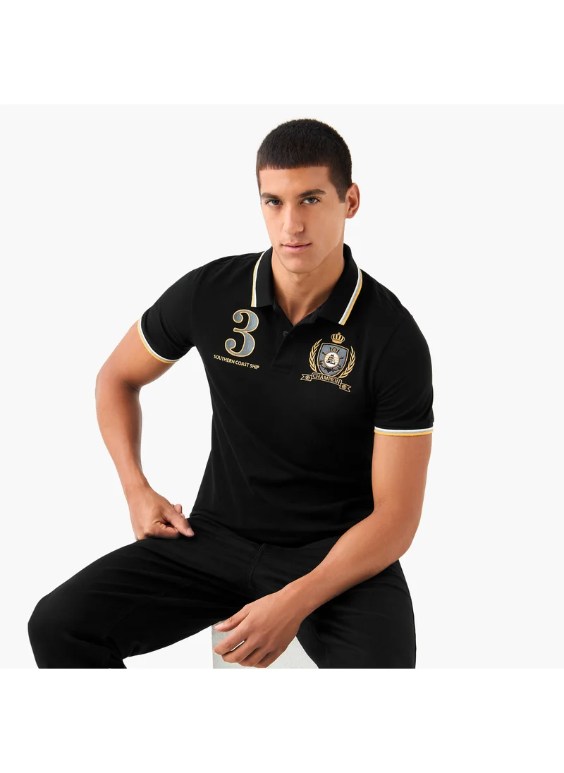 فاف Logo Embroidered Polo T-shirt