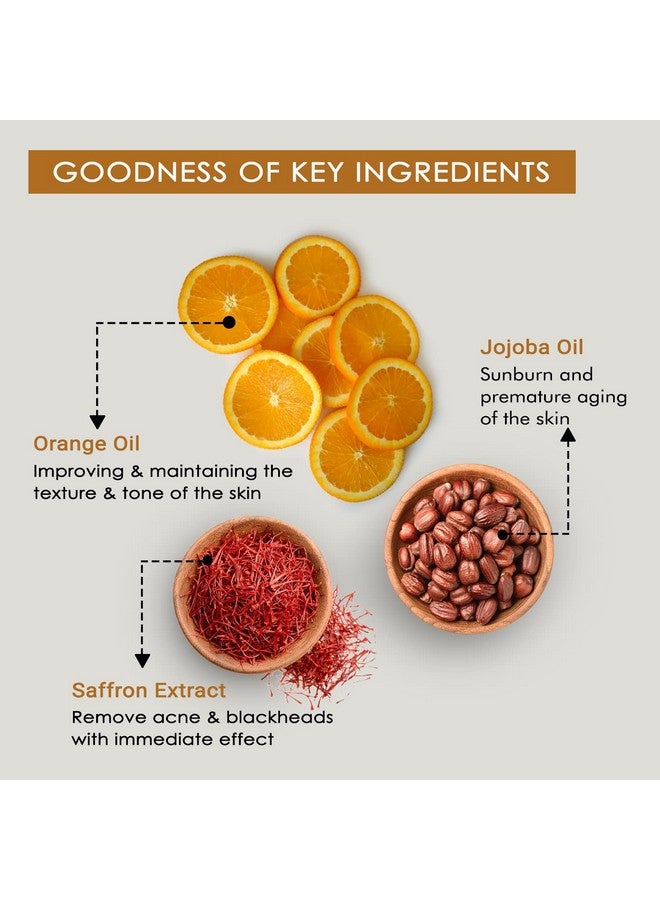 NUTRIGLOW Natural'S Advanced Pro Formula Gold Kesar Facial Kit For Glowing Skin Cleanup Kit For Radiant Shine 60Gm With Jade Roller - Image 5