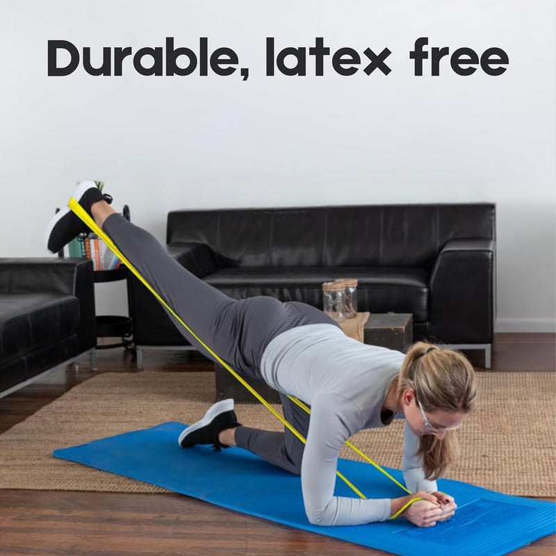 TheraBand مجموعة أحزمة المقاومة THERABAND - أحزمة مطاطية خالية من اللاتكس للتدريب على القوة والعلاج - Image 4