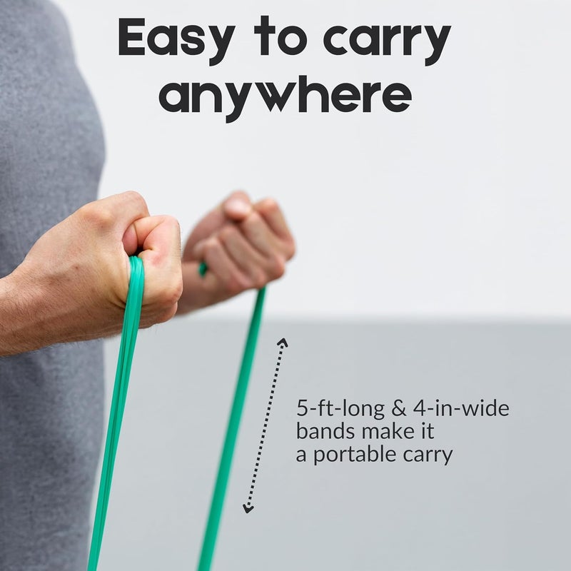 TheraBand مجموعة أحزمة المقاومة THERABAND - أحزمة مطاطية خالية من اللاتكس للتدريب على القوة والعلاج - Image 3