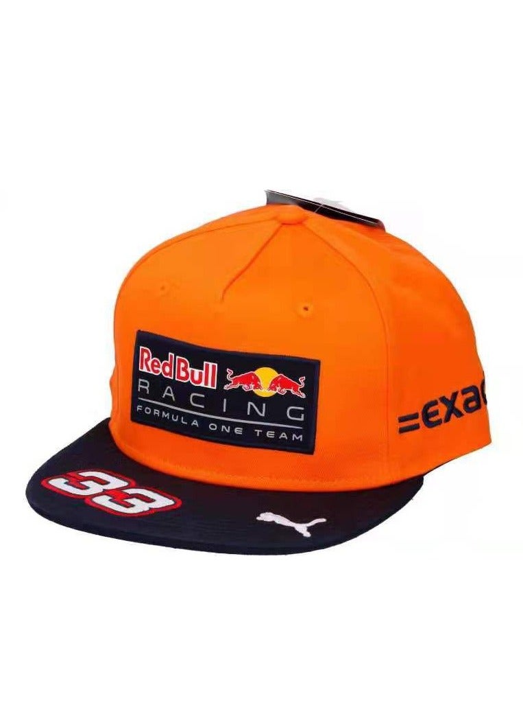 Red Bull قبعة مسطحة الحافة من فريق ريد بول لسباقات الفورمولا 1 بالتعاون مع العلامة التجارية