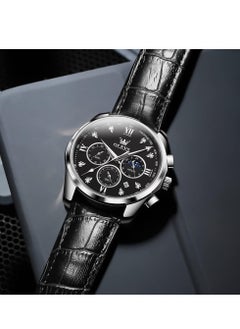 OLEVS Watches for Men Quartz Leather Chronograph Water Resistant Watch 2888  - Image 4