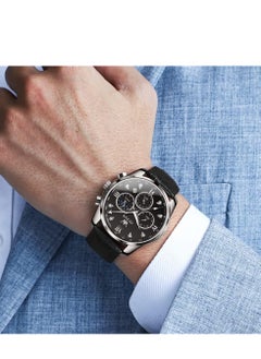 OLEVS Watches for Men Quartz Leather Chronograph Water Resistant Watch 2888  - Image 3
