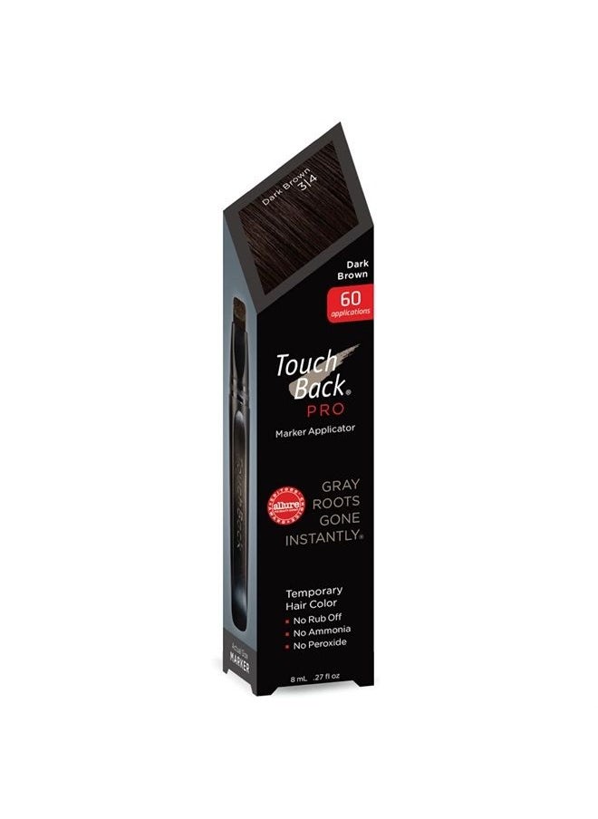 TouchBack - PRO Gray Root Touch Up Marker Applicator - Real Hair Color Dark Brown - Image 1