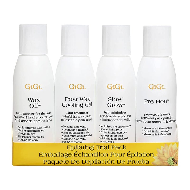 GiGi Post Waxing Essentials Kit, Pre & Post Wax Care Set Waxing Treatments, Skin Prep & Aftercare for Smooth Hair Removal, 2 oz Each - Image 1