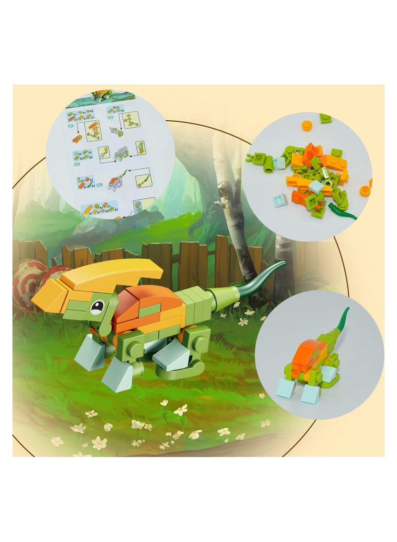 Dinosaur Building Block Set - 12 Mini Building Blocks, 12-in-1 STEM Toys for Kids, Perfect for Classroom Prizes, Party Favors, Birthdays, and Carnival Rewards, Easy to Assemble.  - Image 2