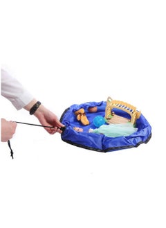 Generic Toy Storage Bag Large Bag Mat Foldable Children's Storage Drawstring Bag Play Mat (150cm Blue)  - Image 2