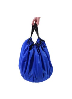 Generic Toy Storage Bag Large Bag Mat Foldable Children's Storage Drawstring Bag Play Mat (150cm Blue)  - Image 4