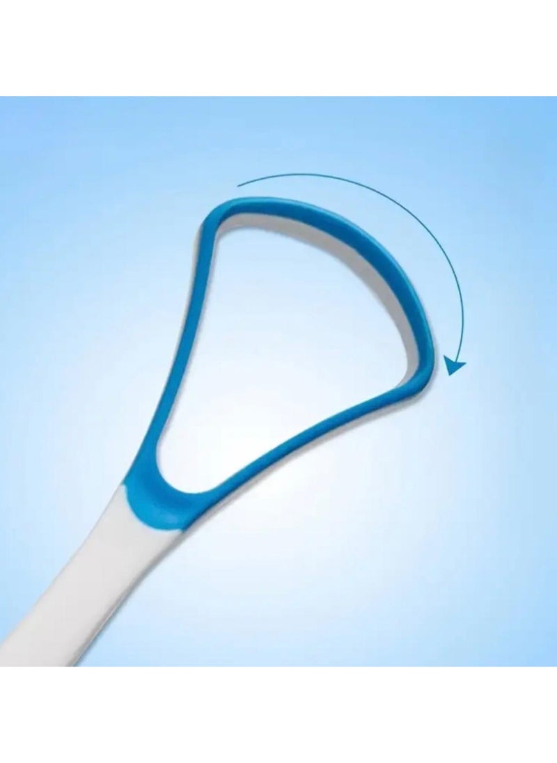 CleanWave - The Pure Effect Tongue Scraper Cleaner (Blue) – 100% BPA-Free for Adults & Kids – Easy to Use, Fights Bad Breath, Supports Healthy Oral Care  - Image 1