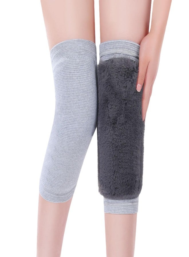 JUMISEE Men Women Warm Fleece Lined Knee Brace Leg Warmer Thermal Leg Sleeve Knee Support for Arthritis Pain Relief Yoga - Image 1