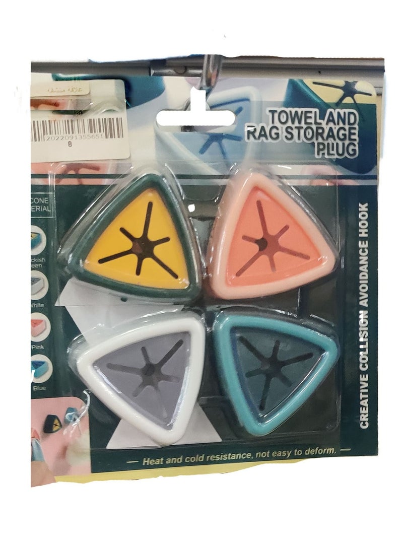Donia Creative Towel Storage Caps for Bathroom Kitchen Anti-Punch 4 Pcs - Image 3